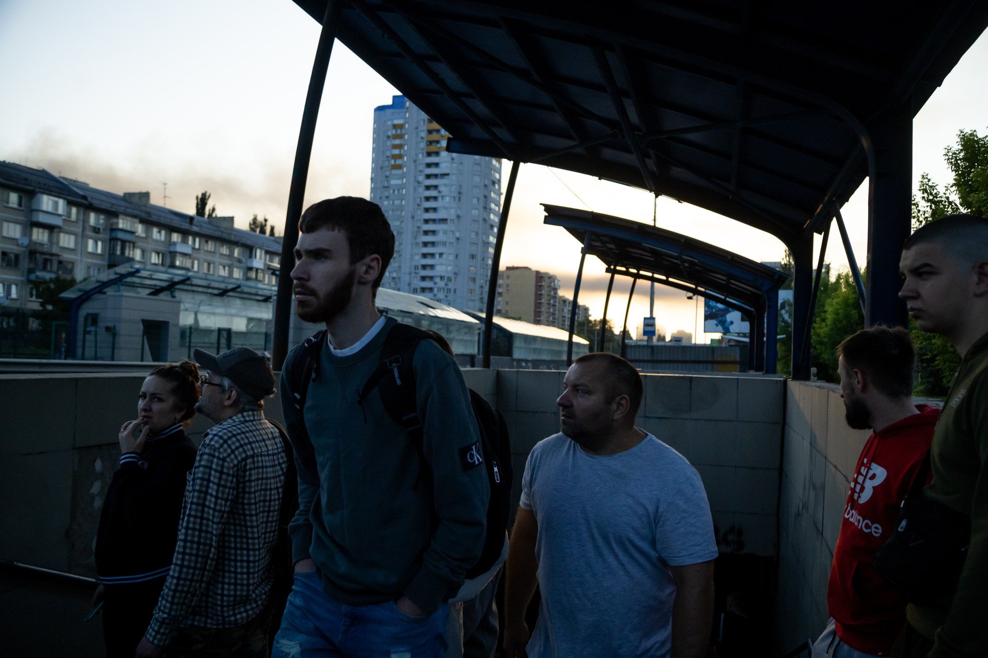 People take shelter in an underpass at residential district during repeated attack of Russian drone-and-missile on June 17, 2025 in Kyiv, Ukraine. (Photo by Yevhenii Zavhorodnii via Getty Images)