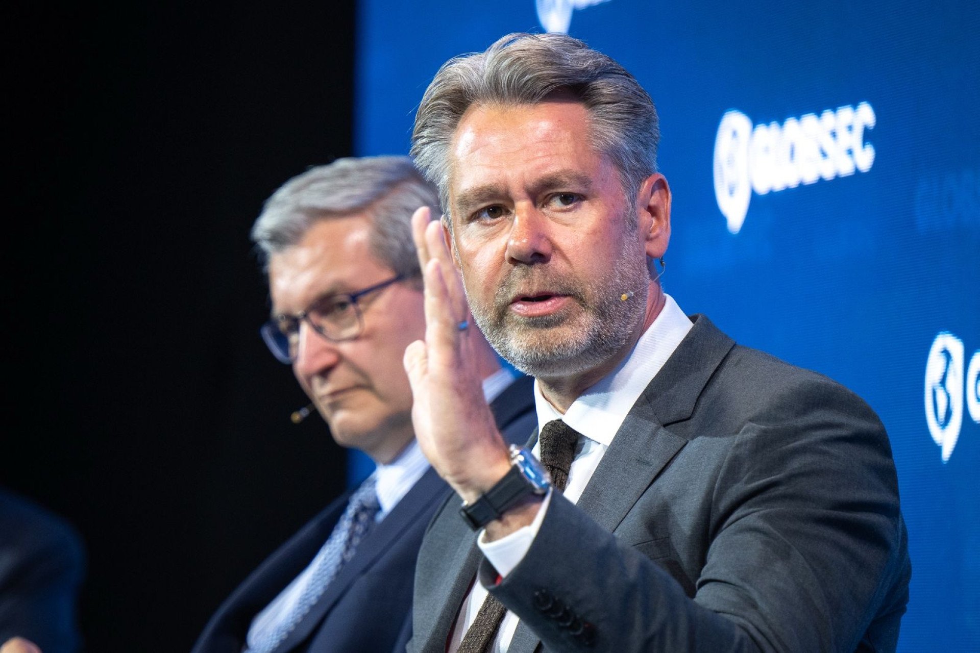 Casper Klynge, former top European cyber diplomat and Vice President, Head of EMEA Government Partnerships at Zscaler, during the GLOBSEC 2025.
