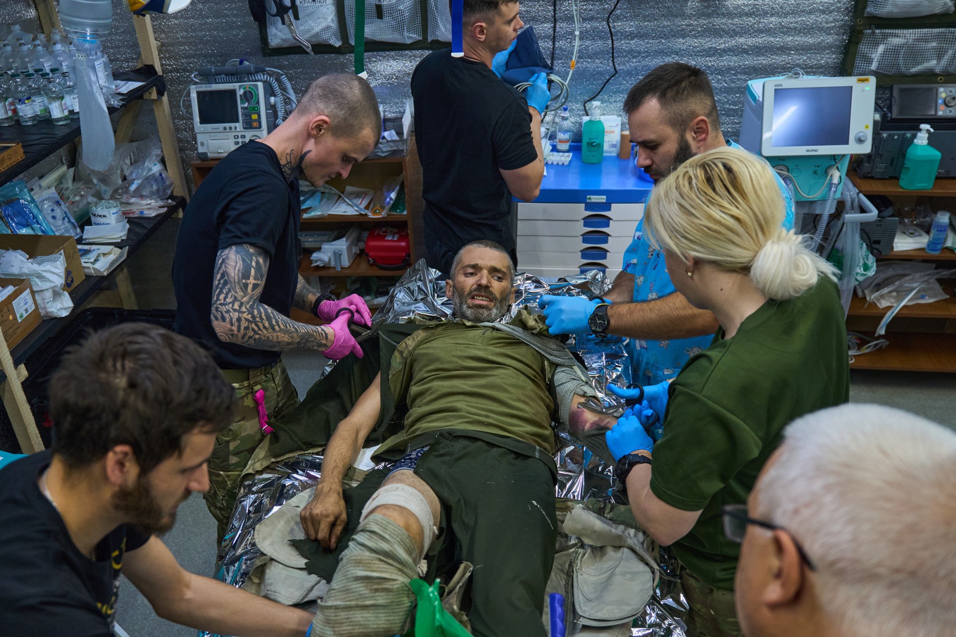 What We Saw at the Azov Stabilization Point at Dusk, in Photos