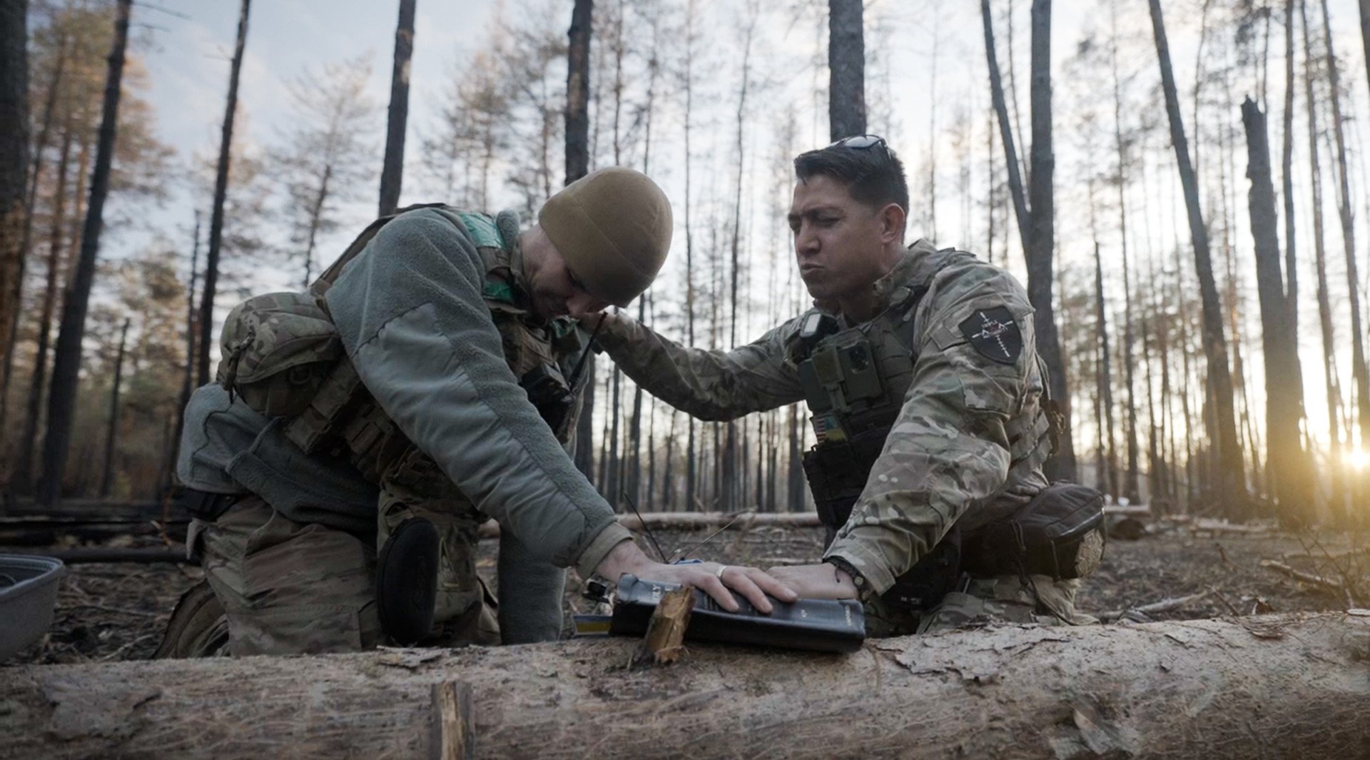 Pictured right: Christian Hickey, a US military veteran (a Navy SEAL) and Evangelical missionary. Left: Ukrainian servicemember and Evangelical, a central figure in the documentary. Photo: A Faith Under Siege Pictured right: Christian Hickey, a US military veteran (a Navy SEAL) and Evangelical missionary. Left: Ukrainian servicemember and Evangelical, a central figure in the documentary. Photo: A Faith Under Siege