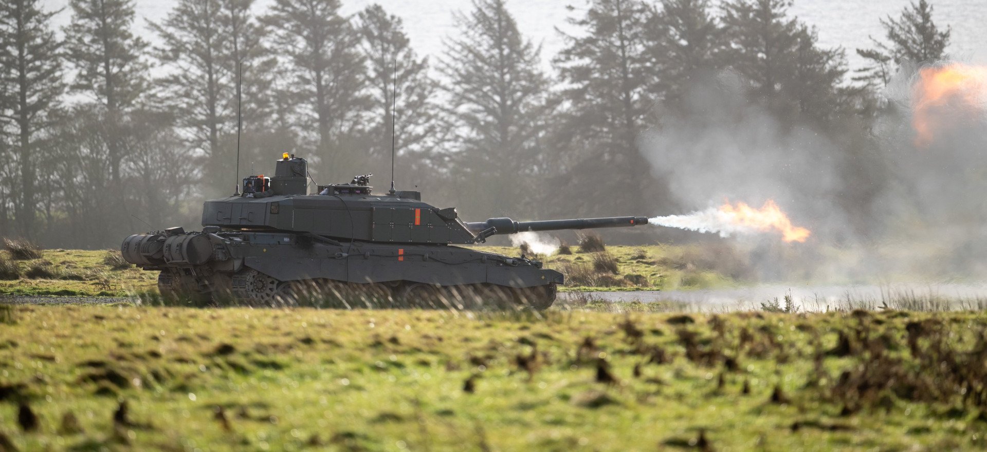 Challenger 3 main battle tank during its first live-fire trials. (Source: UK Defence Ministry)