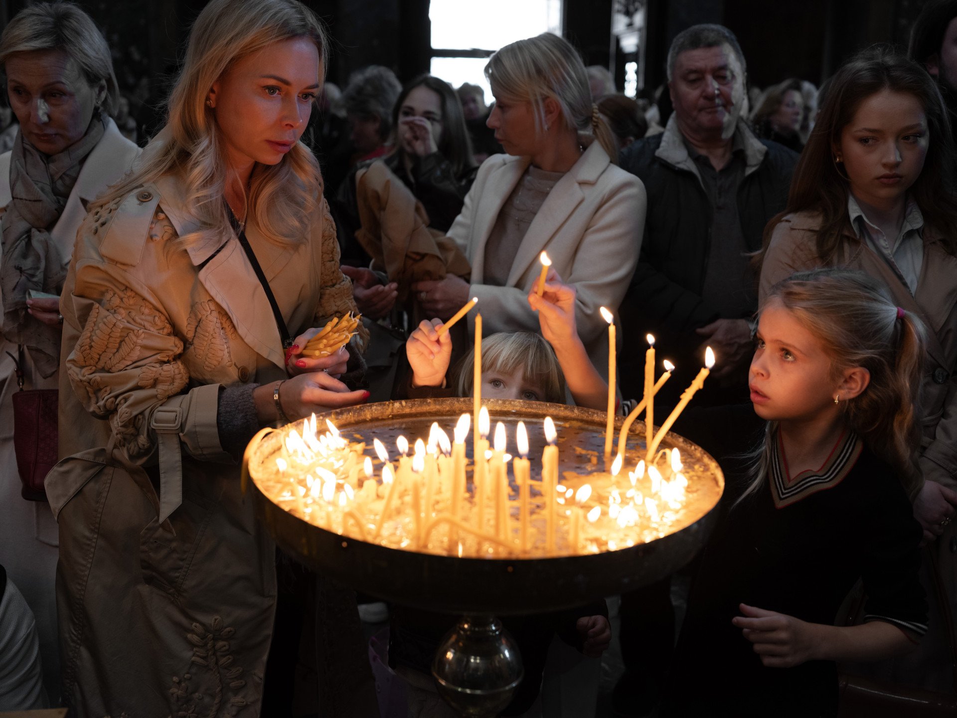The Garrison Church of Saints Peter and Paul in Lviv is filled with worshippers. Photo: Josh Olley/UNITED24 Media. The Garrison Church of Saints Peter and Paul in Lviv is filled with worshippers. Photo: Josh Olley/UNITED24 Media.