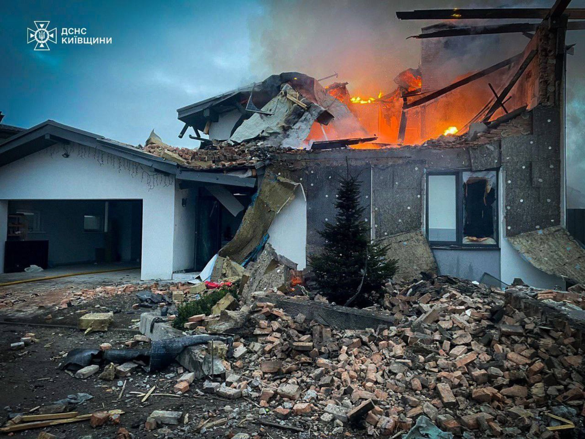 Aftermath of a Russian combined airstrike on Ukraine on December 23, 2025. (Source: SES)