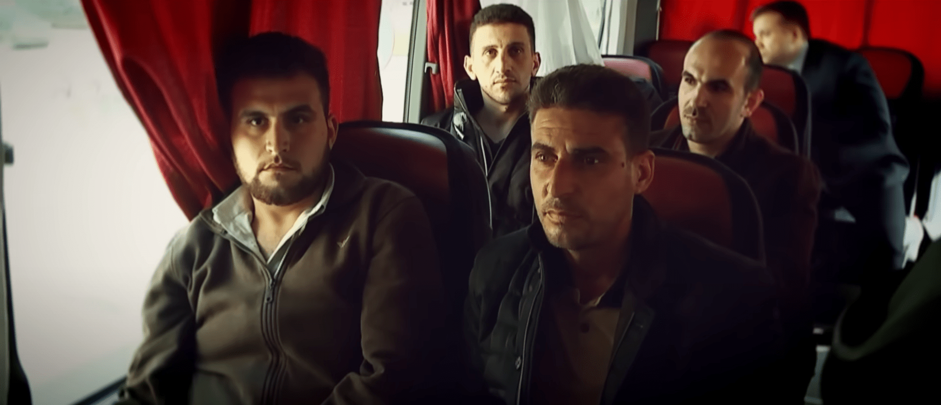 Victims of the chemical attack arrive in The Hague. (Source: Associated Press) Victims of the chemical attack arrive in The Hague. (Source: Associated Press)