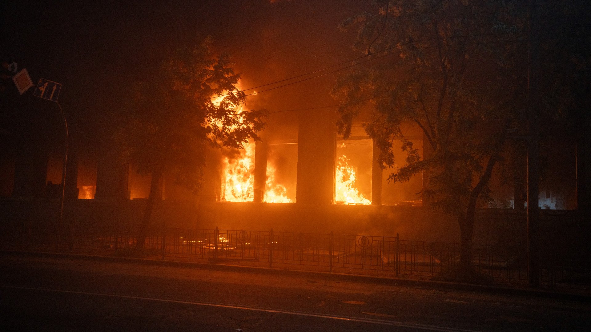 Damage to a residential building in Kyiv following a Russian ballistic missile attack on the Ukrainian capital on May 24, 2026. (Source: Getty Images) Damage to a residential building in Kyiv following a Russian ballistic missile attack on the Ukrainian capital on May 24, 2026. (Source: Getty Images)