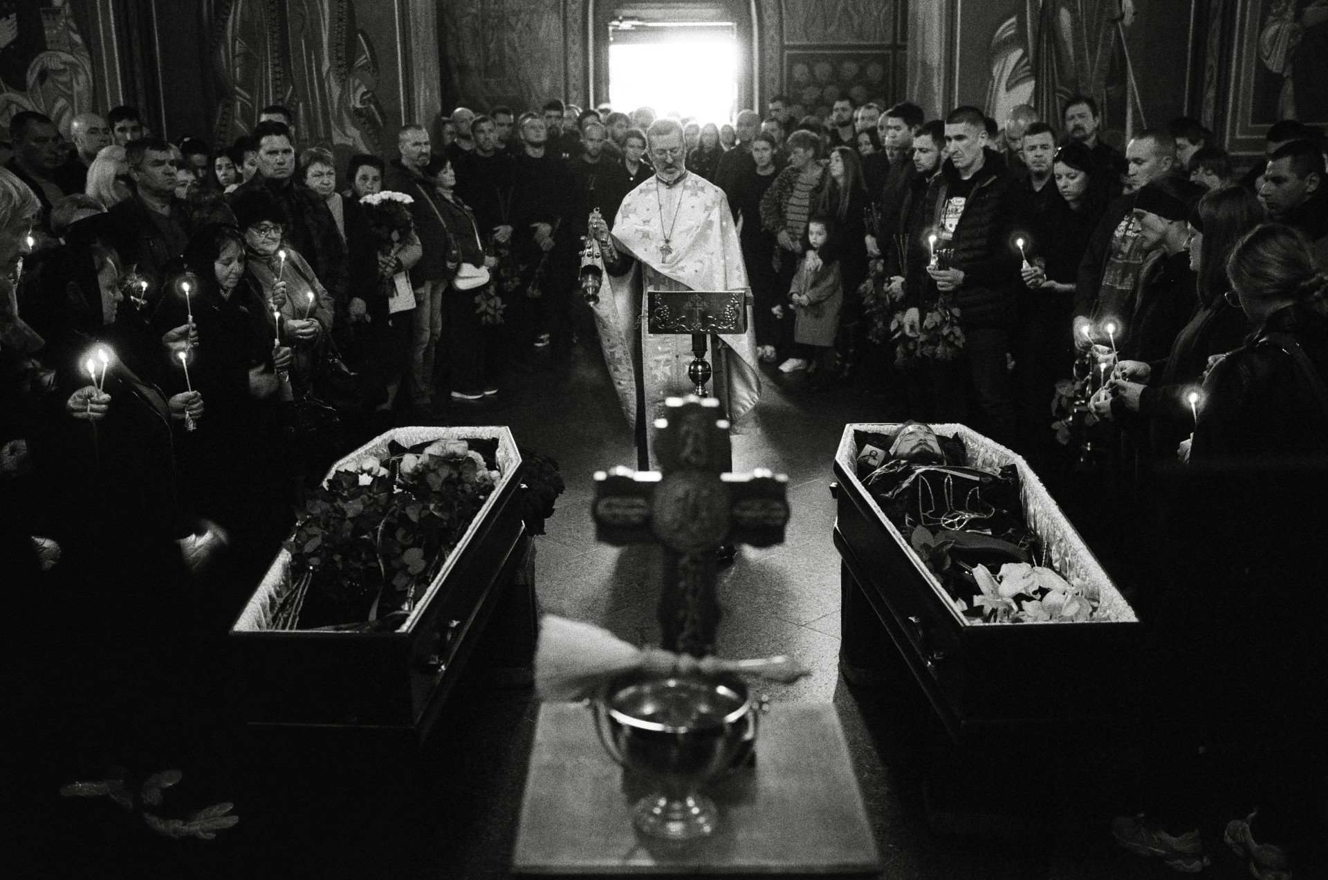 Funeral procession in Kyiv for Oleksii “Gaba” Dontsov. (Photo: Joshua Olley)