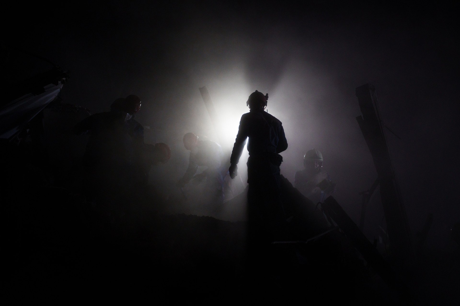 In a race against time, first responders comb through the ruins of a destroyed apartment block, hoping to find signs of life beneath the rubble left after a Russian missile strike on April 24, 2025, in Kyiv, Ukraine. (Photo: Serhii Korovayny @serhiikorovayny)