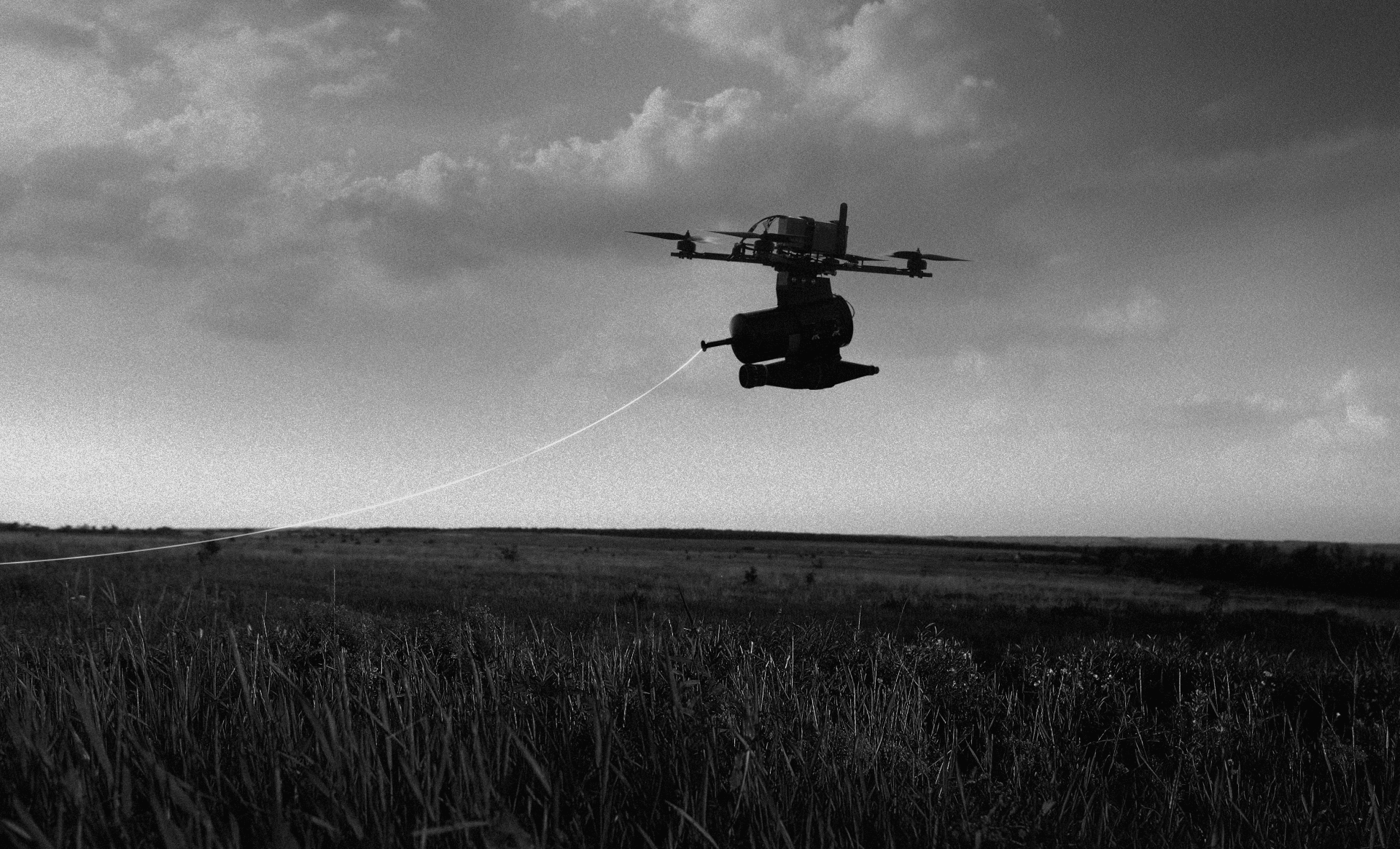 An illustration of a fiber-optic drone. Source: UNITED24 Media.