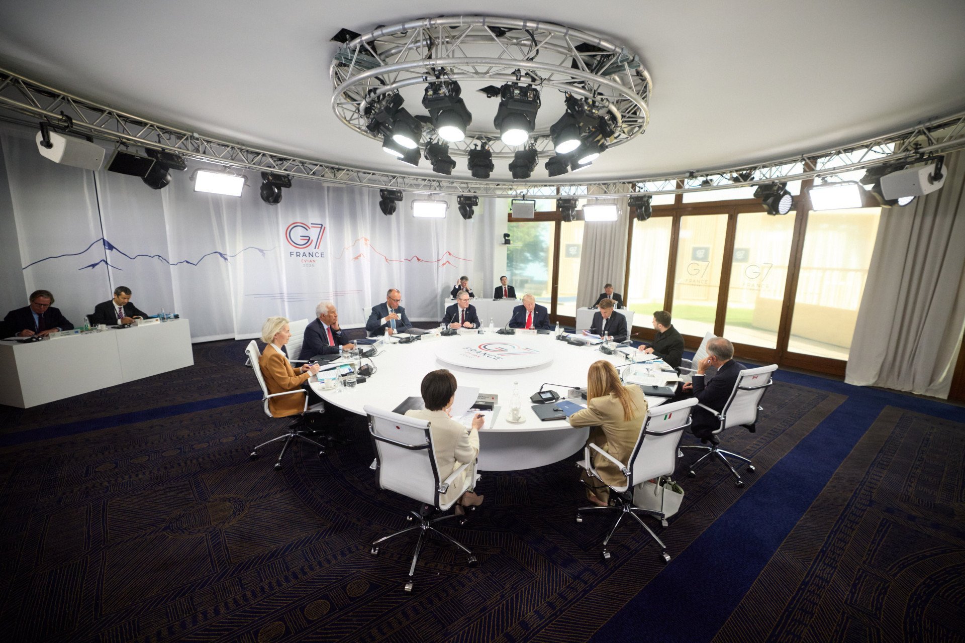 Ukrainian President Volodymyr Zelenskyy meeting with G7 leaders in France, June 16, 2026. Ukrainian President Volodymyr Zelenskyy meeting with G7 leaders in France, June 16, 2026.