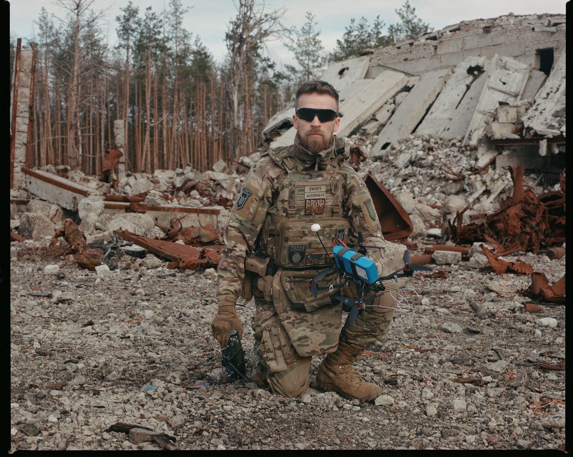 Swift, 34, with his FPV drone. Swift, 34, with his FPV drone.