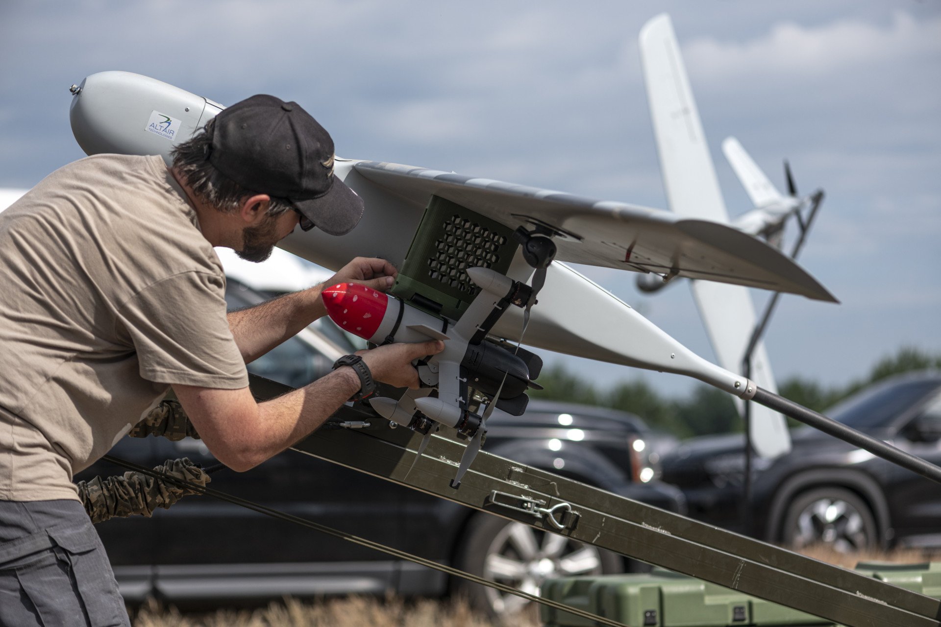 Ukrainian unmanned combat aerial vehicle is seen at a proving ground on June 26, 2026 in Zhytomyr region, Ukraine. (Photo by Viktor Fridshon via Getty Images) Ukrainian unmanned combat aerial vehicle is seen at a proving ground on June 26, 2026 in Zhytomyr region, Ukraine. (Photo by Viktor Fridshon via Getty Images)