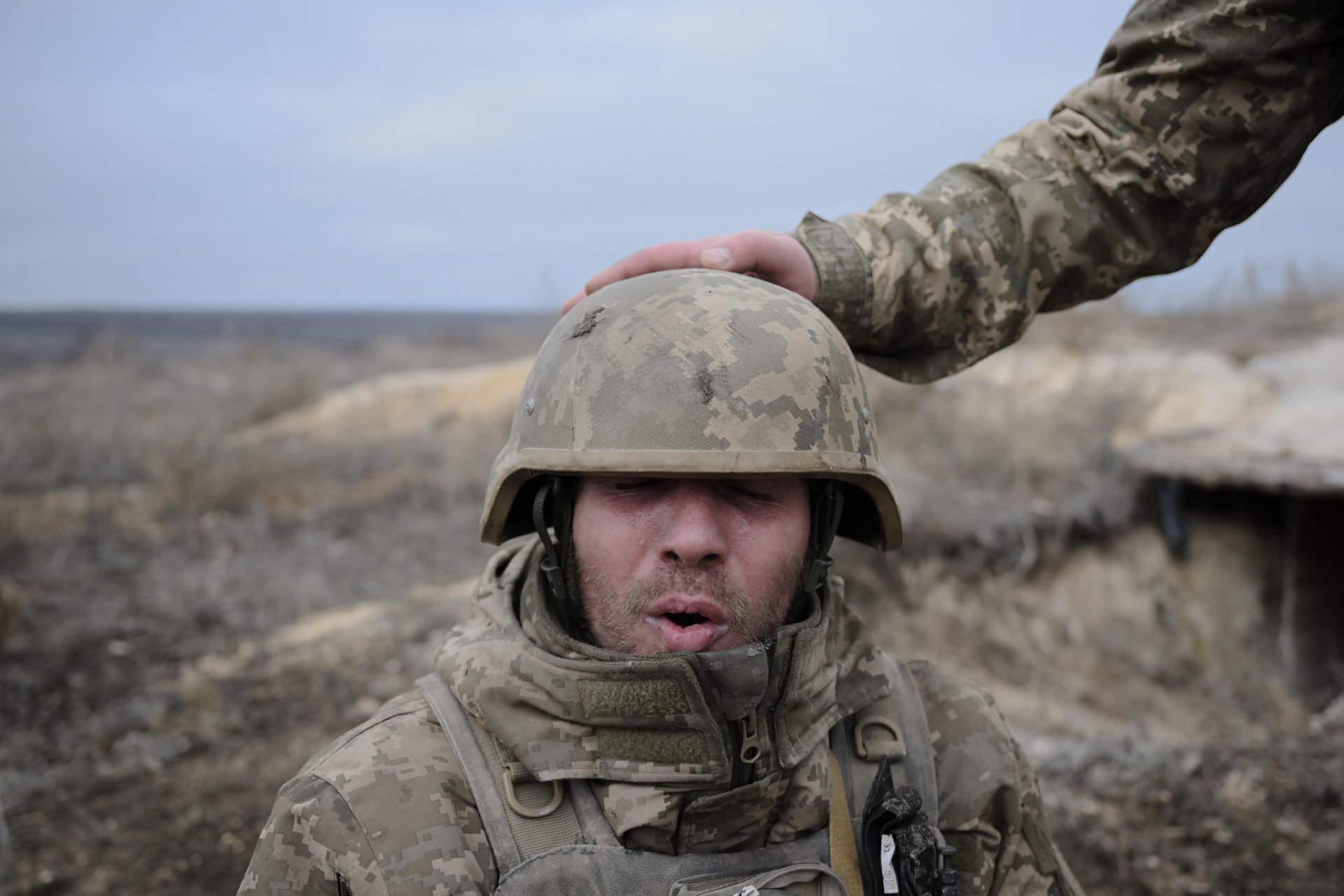 JAN 21, 2025 — Paratroopers of the 81st Airborne Assault Brigade training near the frontline in Donetsk region. Many of them are new recruits, not all of them can overcome the obstacle course in full equipment due to poor physical training, some lose consciousness. Photo by Viacheslav Ratynskyi.