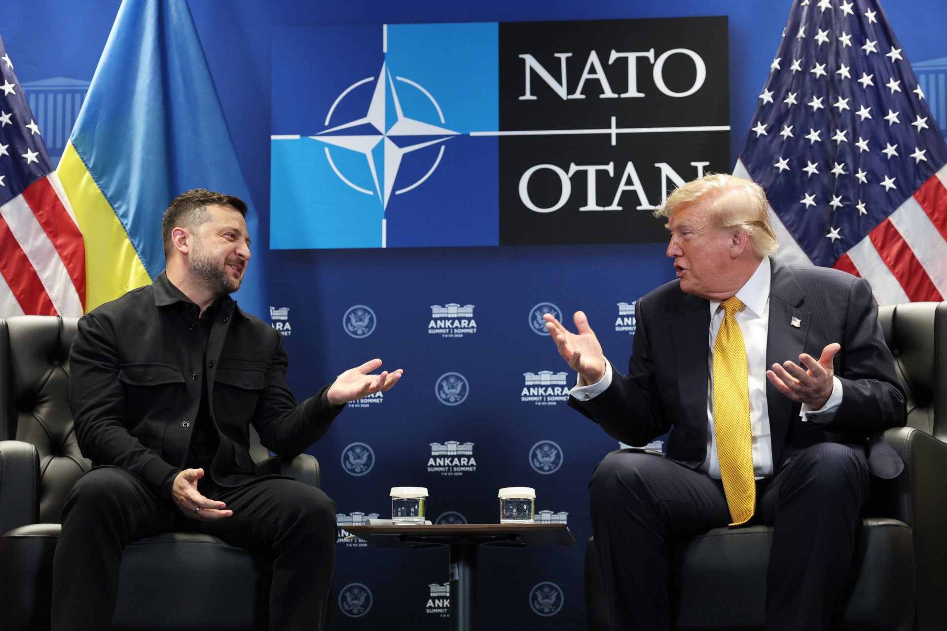 US President Donald Trump meets with Volodymyr Zelenskyy, President of Ukraine for bilateral talks at Beştepe Presidential Compound during the NATO Summit on July 08, 2026 in Ankara, Türkiye. Photo by Win McNamee/Getty Images US President Donald Trump meets with Volodymyr Zelenskyy, President of Ukraine for bilateral talks at Beştepe Presidential Compound during the NATO Summit on July 08, 2026 in Ankara, Türkiye. Photo by Win McNamee/Getty Images