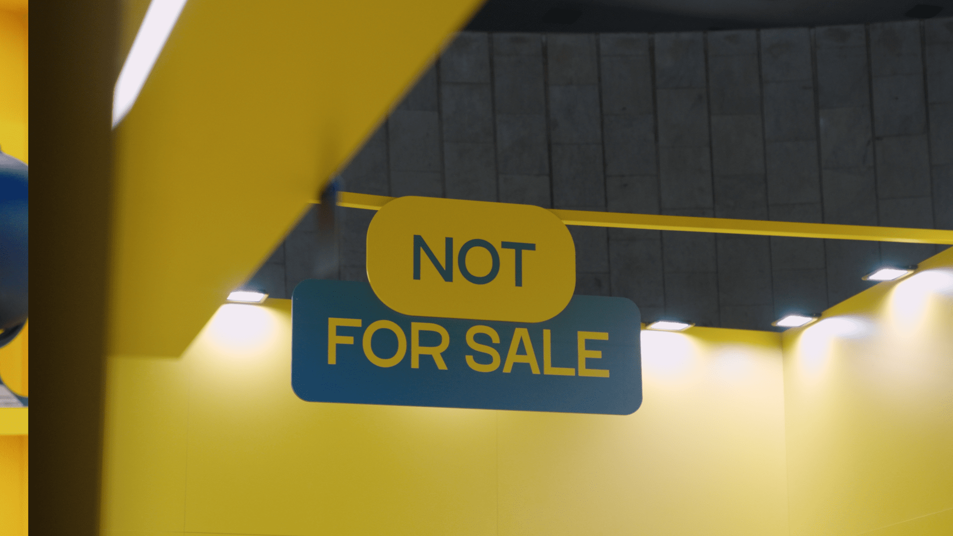 The “Not For Sale” sign inside Ukraine’s national pavilion—an installation originally showcased at EXPO 2025 in Osaka, Japan, symbolizing that human values cannot be bought or sold. (Source: United24)