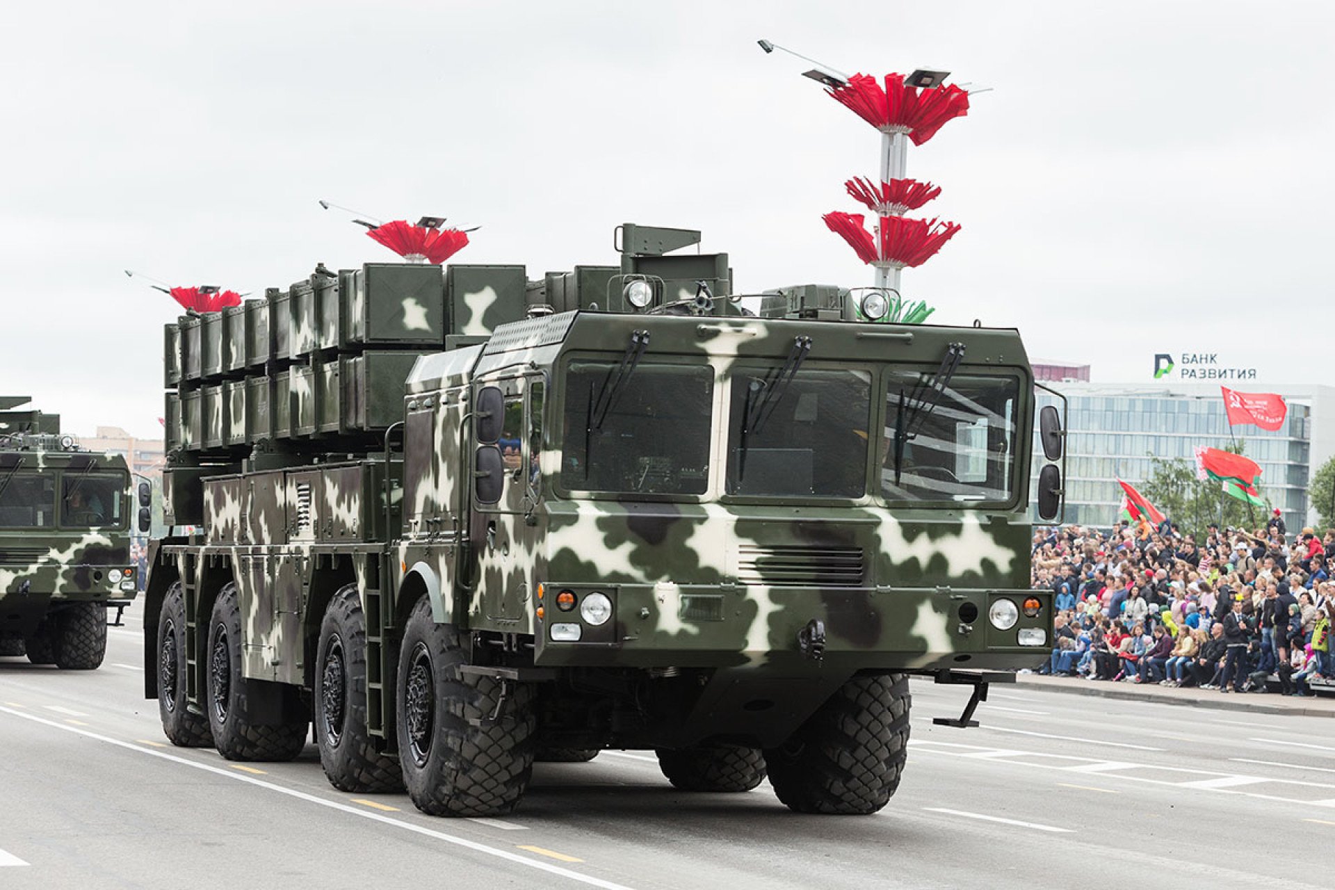 Polonez missile system during a military parade in Belarus, 2017. (Source: Wikimedia)