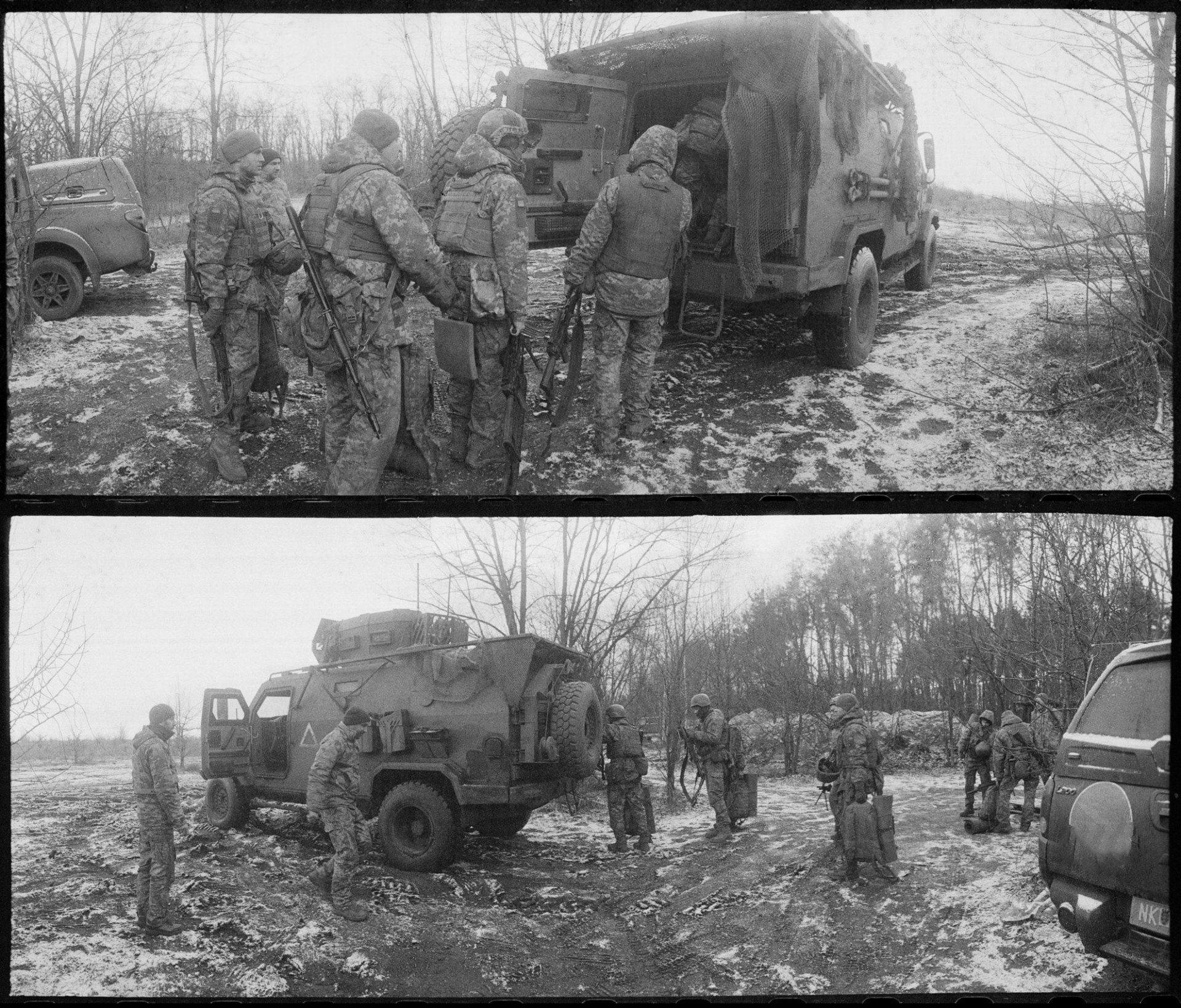 On February 6, Ukrainian soldiers are shown preparing for battle in the Kursk region. Photo by ©Eddy van Wessel.
