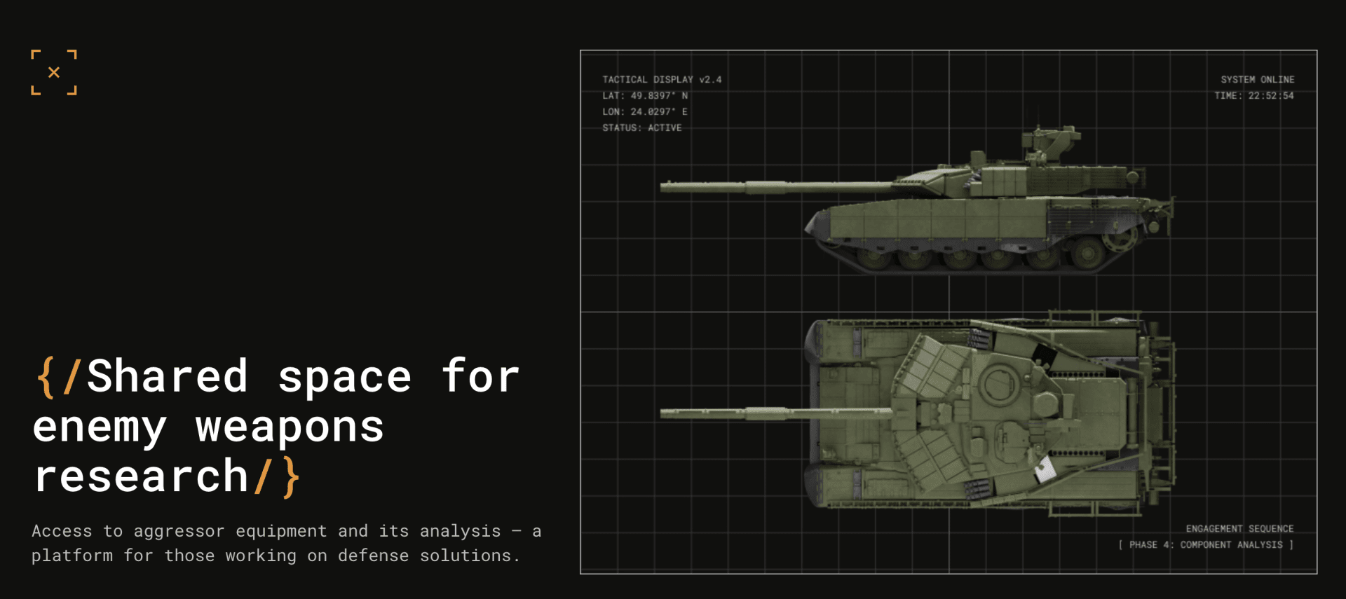 Presentation of TrophyLab — a space for enemy weapons research. (Source: TrophyLab) Presentation of TrophyLab — a space for enemy weapons research. (Source: TrophyLab)