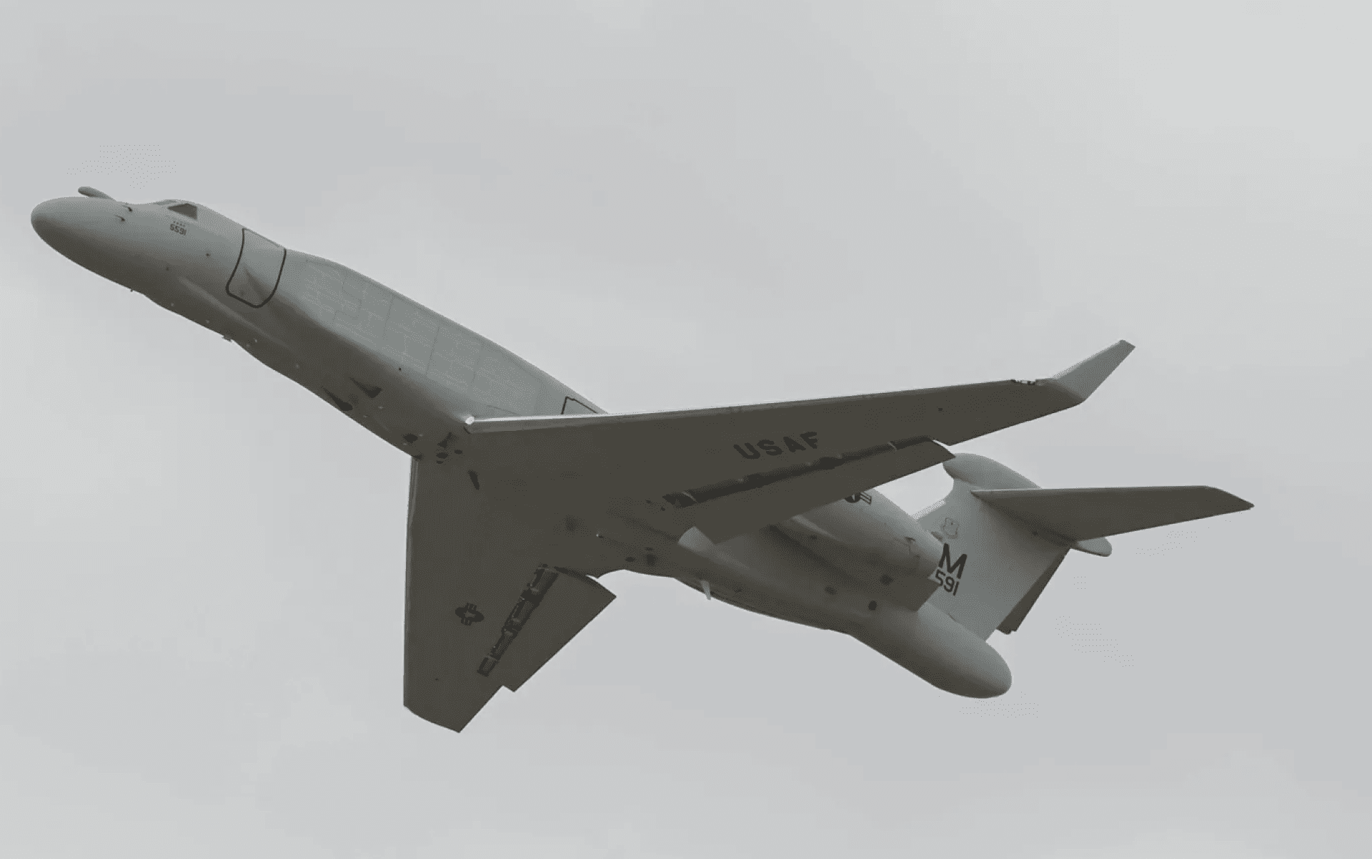 An EA-37B Compass Call takes its first official flight at Davis-Monthan Air Force Base, Arizona, on August 28, 2024. (Source: Wikimedia)