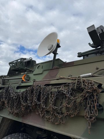 A Zvook passive acoustic early-warning sensor mounted on a military vehicle during the BATT26 exercises in Latvia. (Source: Zvook/LinkedIn) A Zvook passive acoustic early-warning sensor mounted on a military vehicle during the BATT26 exercises in Latvia. (Source: Zvook/LinkedIn)