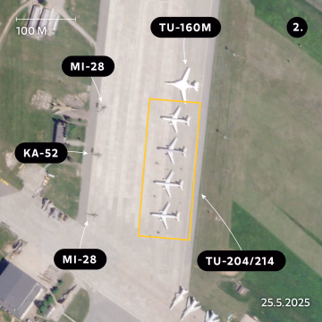 Helicopters potentially used for counter-drone operations and Tu-214 reconnaissance aircraft visible. (Source: Juha Rissanen / Yle, Planet Labs PBC) Helicopters potentially used for counter-drone operations and Tu-214 reconnaissance aircraft visible. (Source: Juha Rissanen / Yle, Planet Labs PBC)