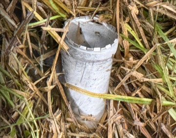 Primer plano de una mina antitanque. (Fuente: Serhiy Flesh)