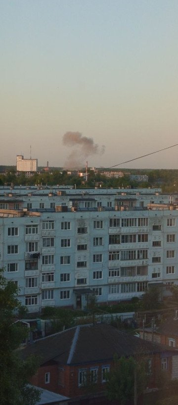 Smoke rises from the chemical plant in Kineshma, Ivanovo region, on May 26, 2025. (Photo: open source) Smoke rises from the chemical plant in Kineshma, Ivanovo region, on May 26, 2025. (Photo: open source)