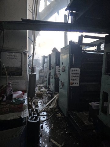 The interior of the Konvi printing house in Kyiv stands damaged after a Russian ballistic missile strike tore through the facility, destroying printing equipment and production lines. (Source: Viktoriia Haidai/Facebook) The interior of the Konvi printing house in Kyiv stands damaged after a Russian ballistic missile strike tore through the facility, destroying printing equipment and production lines. (Source: Viktoriia Haidai/Facebook)