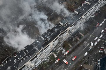 Morning after night attack, Kyiv. (photo @libkos)