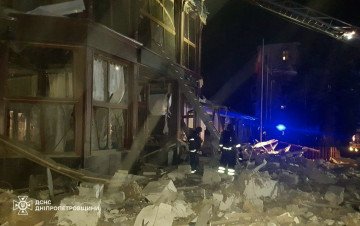 Ruble seen outside the Hotel. (Source: Dnipropetrovsk Regional Emergency Department)