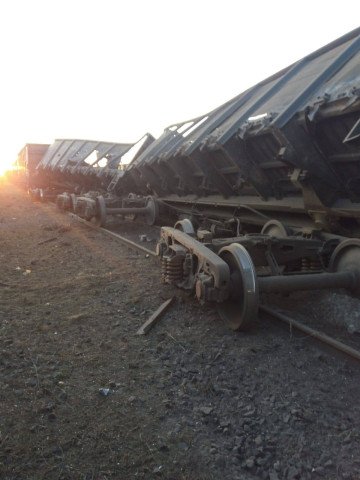 Destroyed Ukrainian railway freight car filled with grain on June 17. (Source: Ukrzaliznytsia) Destroyed Ukrainian railway freight car filled with grain on June 17. (Source: Ukrzaliznytsia)