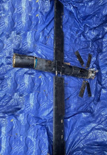 Fotografía aérea completa del fuselaje intacto del Shahed-101. Noviembre de 2025. (Fuente: Serhii Flash)