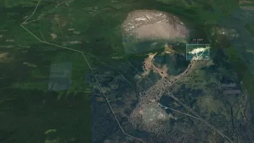 Satellite image showing Russia’s Unit 20003 near the Object 1335 complex. (Source: The Sunday Times)
