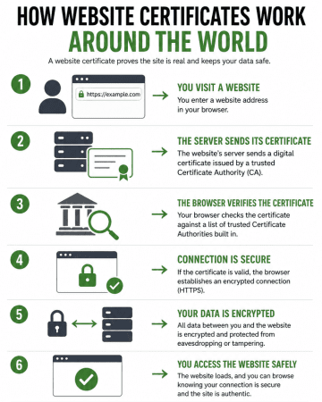 How website security certificates work globally, compared with Russia’s domestic certificate system, which is not trusted by major international browsers. (Data: open source) How website security certificates work globally, compared with Russia’s domestic certificate system, which is not trusted by major international browsers. (Data: open source)
