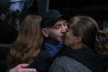 The Ukrainian defenders after their release from Russian captivity in the latest prisoner exchange. (Source: Joshua Olley/ UNITED24 Media) The Ukrainian defenders after their release from Russian captivity in the latest prisoner exchange. (Source: Joshua Olley/ UNITED24 Media)