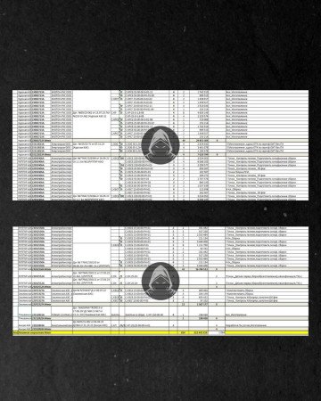 Production planning spreadsheet from leaked data showing orders across multiple nuclear power plant projects. (Source: CyberLegion)