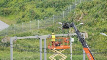 Construction work at the Narva border checkpoint. (Source: ERR)