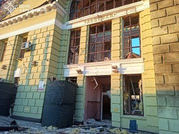 Aftermath of a Russian drone strike on Lozova, Kharkiv region, Ukraine, August 5, 2025. (Source: State Emergency Service of Ukraine)