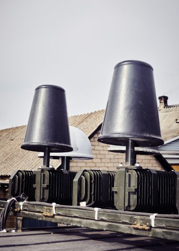 Electronic jamming devices, typically mounted on the backs of soldiers' trucks, are a standard on the front lines. (Photo: Joshua Olley) Electronic jamming devices, typically mounted on the backs of soldiers' trucks, are a standard on the front lines. (Photo: Joshua Olley)