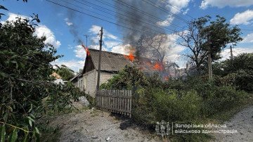 Russian forces targeted a residential neighborhood. (Source: Zaporizhzhia Regional Military Administration) Russian forces targeted a residential neighborhood. (Source: Zaporizhzhia Regional Military Administration)