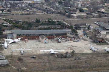 Yevpatoriia aircraft repair plant in 2015. Yevpatoriia aircraft repair plant in 2015.