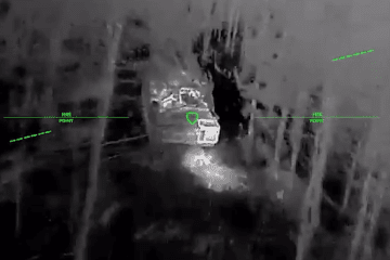 Russian BUK-M3 air defense system moments before Ukrainian drone strike, March 31, 2026. (Source: Ukraine’s Unmanned Systems Forces) Russian BUK-M3 air defense system moments before Ukrainian drone strike, March 31, 2026. (Source: Ukraine’s Unmanned Systems Forces)