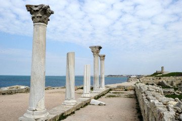 Chersonesos, an ancient Greek city and UNESCO heritage site, in the Crimean city of Sevastopol. (Source: Getty Images)