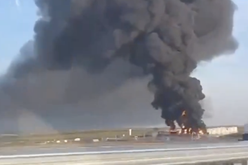 Russian Oil Depot On Fire in Rostov Region Russian Oil Depot On Fire in Rostov Region