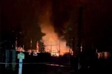 Aftermath of a drone strike on Krymskaya linear production and dispatch station in Russia’s Krasnodar region, April 9, 2026. (Source: front_ukrainian/X)