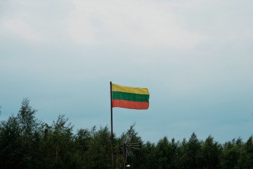 Lithuania Moves Toward Lifting Constitutional Ban on Nuclear Deployments A Lithuanian flag. (Source: Getty Images)