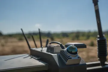 Farsight Vision navigation sensor mounted on a Ukrainian ground robotic platform during field testing. (Source: Farsight Vision via Oboronka)