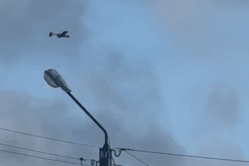 A drone flies above a rooftop in Nizhnekamsk, Tatarstan, Russia, during the reported overnight attack on August 10. (Source: OSINT channel Exilenova+) A drone flies above a rooftop in Nizhnekamsk, Tatarstan, Russia, during the reported overnight attack on August 10. (Source: OSINT channel Exilenova+)