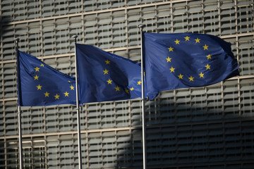 European Union flags. (Source: Getty Images)