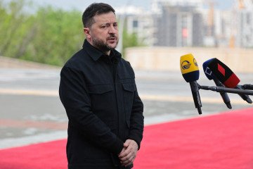 Ukraine’s President Volodymyr Zelenskyy arrives to attend the 8th European Political Community (EPC) summit in Yerevan on May 4, 2026. (Source: Getty Images)