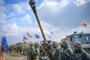 NATO military forces during static display after “Exercise Steadfast Dart 2025” at the Smardan Training Area, in Smardan, south-eastern Romania, on February 19, 2025. (Source: Getty Images) NATO military forces during static display after “Exercise Steadfast Dart 2025” at the Smardan Training Area, in Smardan, south-eastern Romania, on February 19, 2025. (Source: Getty Images)